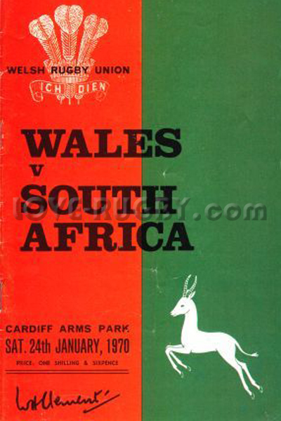 Wales South Africa 1970 memorabilia
